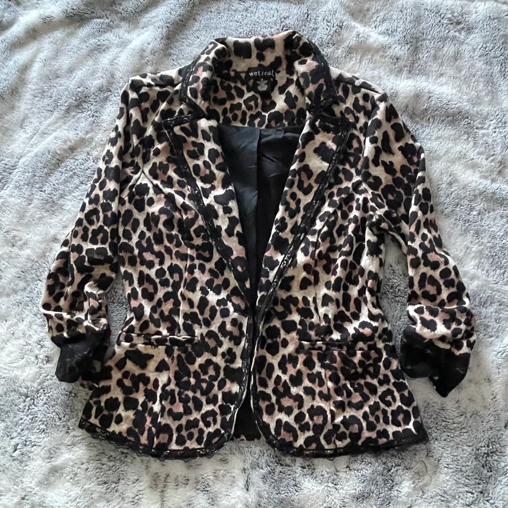 Cheetah print blazer